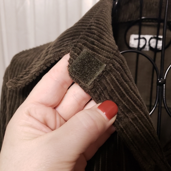 NWT Hennes Collection Olive Green Corduroy Shirt Jacket Sz EU34 - Picture 15 of 16